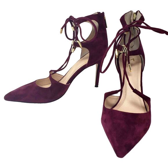 Marc Fisher Suede Gladiator Heels - 8 - Picture 1 of 6